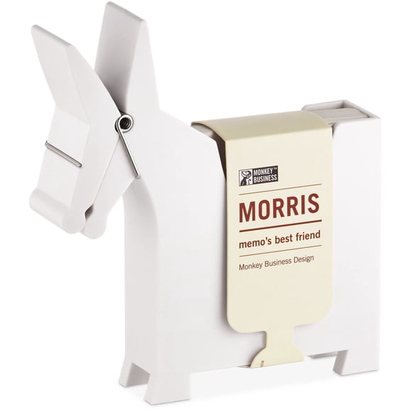 Monkey Business Morris l'Ne: Support de Mémo de Bureau Accessoires de Bureau Mignons & Fournitures de Bureau Décoration de Bureau Amusante & Accessoires de Bureau Fournitures de Bureau: Supports & Distributeurs Porte-Notes Collant, Blanc