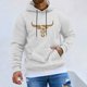 thumbnail image 1 of MHFRRA Sudadera con Capucha y Cordón con Estampado de Cabeza de Toro para Hombre, Estilo Informal, Cómoda, para Uso Diario Blanco, 1 of 4