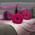 thumbnail image 3 of JWH 3D Handmade Decorative Aesthetic Velvet Flower Pillows for Room Decor 12inch Carmine, 3 of 8