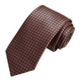 thumbnail image 6 of Jacob Alexander Men's Woven Dotted Motif Grid Pattern Slim 2.5 inch Width Neck Tie - Blue Copper, 6 of 7