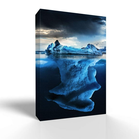 wall26 Canvas Wall Art The Tip of An Iceberg Pictures Home Wall Decorations for Bedroom Living Room Paintings Canvas Prints Framed - 16x24 inches