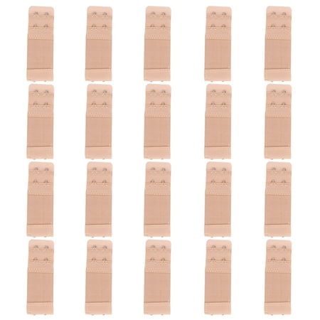 

NICEXMAS 20Pcs 2 Hooks 2 Rows Women Elastic Bra Extender Buckle Adjustable Belt Buckle