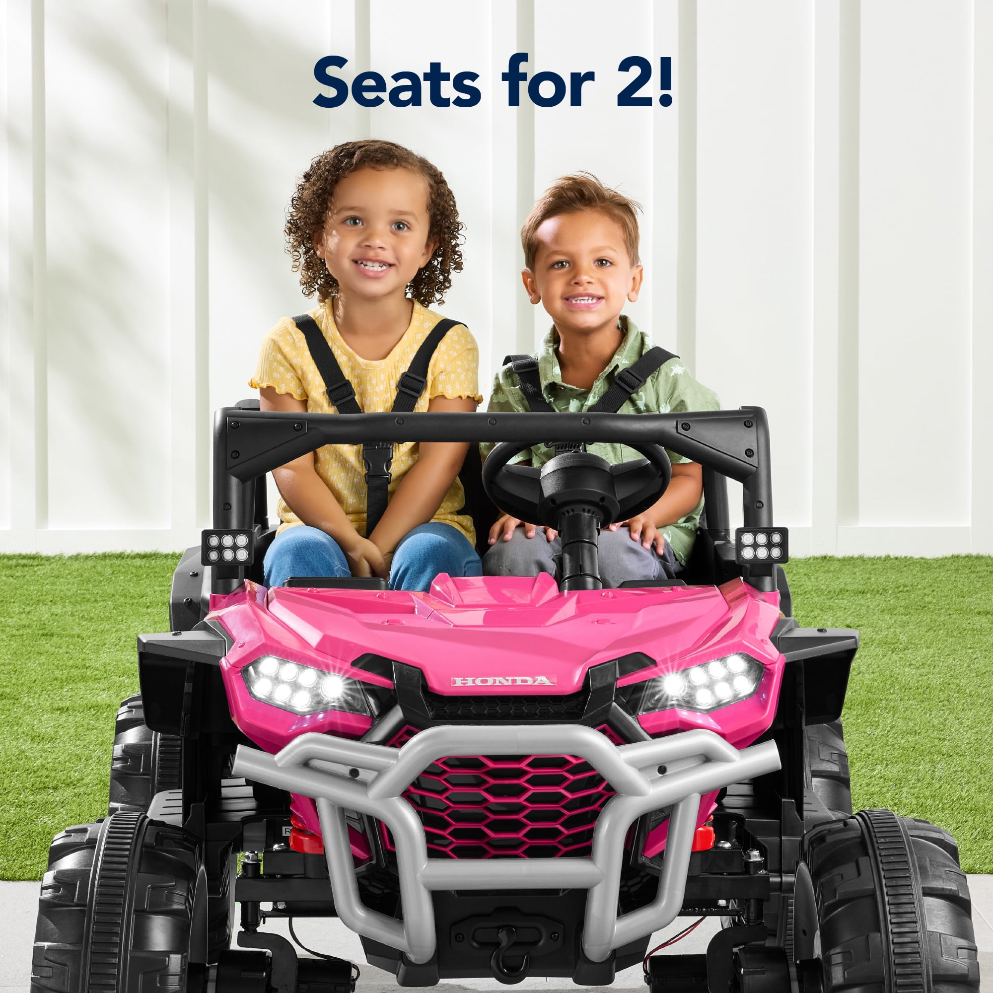 Best Choice Products Kids 24V Electric Ride-On UTV, Officially Licensed Honda Talon w/ Remote, LED Lights - Pink