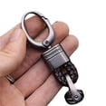thumbnail image 1 of Car Key Chain Hand-woven Faux Leather Braided Rope Snap Hook Alloy Men Women Waist Key Holder Ring for Daily, 1 of 10