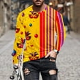 thumbnail image 1 of Amzcrzy Sudadera Para Hombre, Moda Para Hombre, Estampado De Carnaval, Blusa De Manga Larga Y Cuello Redondo, Naranja, L, 1 of 5