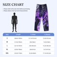 thumbnail image 4 of Naloa Purple Pattern White Tiger Pajama Pants Men, PJ Bottoms, Sleep & Lounge Pants-XX-Large, 4 of 6
