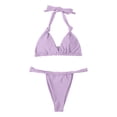 thumbnail image 5 of XIYON Womens Bikini Sets High Cut 2Pcs Thong Swimsuit Tie Knot Ruched Swimwear 2026 Summer Beach Wear, 5 of 9