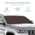 thumbnail image 3 of Kdxio Red Ladybugs On Dark Background Print Windshield Sun Shade, Foldable Sun Blocker for Car,Truck,SUV Automotive Interior Sun Protection,Reflective Shade for Front Windshield(Small), 3 of 7