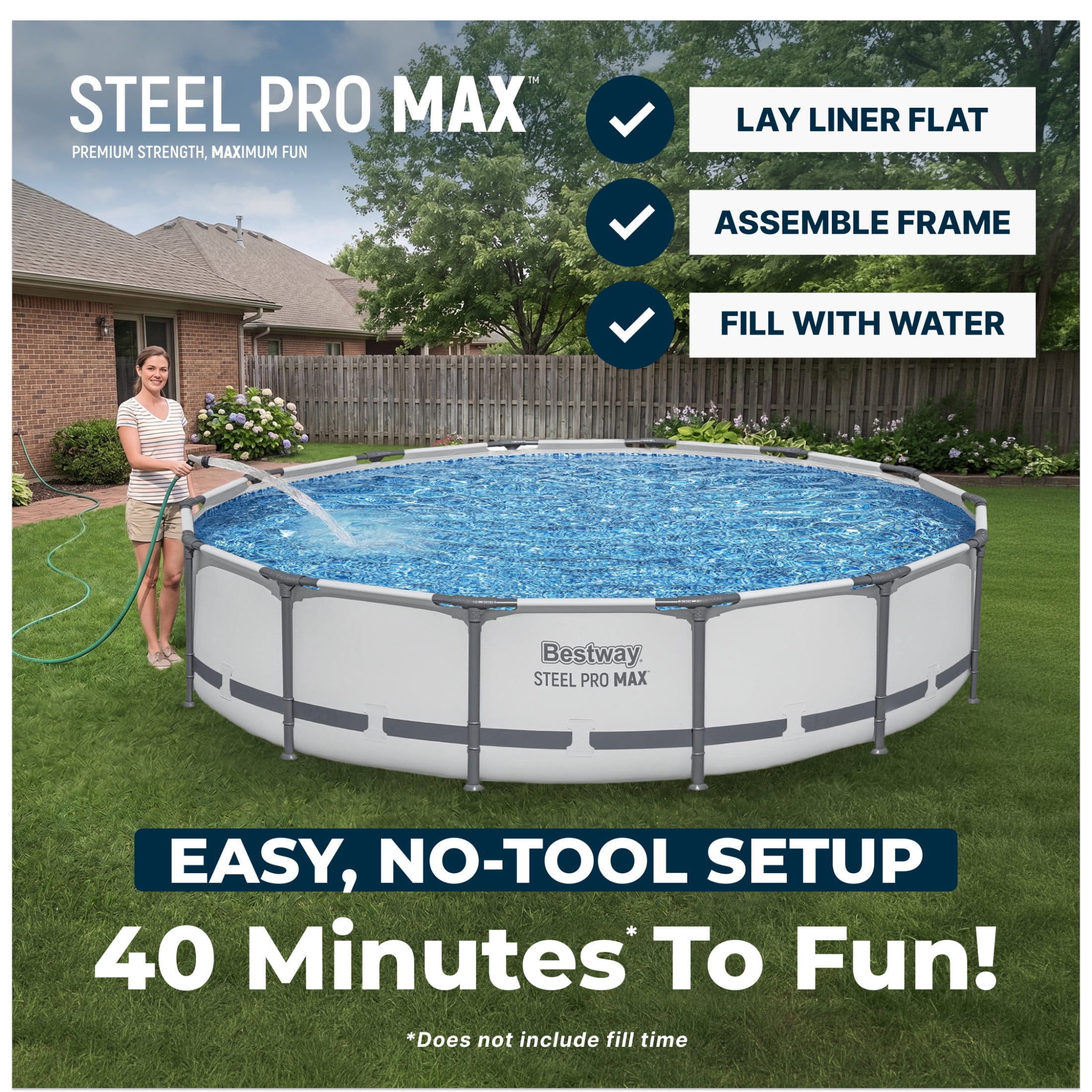 Bestway Steel Pro MAX 14' x 33" Round Above Ground Pool Set