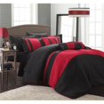 thumbnail image 1 of Chic Home CS0865-415-US Ensemble de Couette de Bloc de Couleur avec Draps - Rouge - Grand - 10 Pièces, 1 of 1