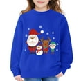 thumbnail image 3 of JLMSPLWG Christmas Long Sleeve Shirts Christmas Plaid Shirt Girls Christmas Shirts Boys White Tshirt Sweatshirt Kids 8 Year Old Girl Clothes Boys, Blue 7-8 Years, 3 of 6