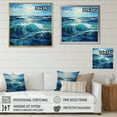 thumbnail image 4 of Designart "Teal Blue Ocean Coastal Charm Pointillism" Nautical & Beach Floater Framed Canvas Wall Art, 4 of 7