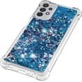 thumbnail image 6 of Compatible with Samsung Galaxy A32 5G Case Glitter Luxury Cute Love Liquid Quicksand Clear Soft TPU Girls Women Stylish Bumper Shockproof Protective Case for Samsung Galaxy A32 5G Blue YB, 6 of 12