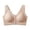 Beige, variant on Bras for Women Embroidered Front Closure Wireless Bra Back Smoothing Seamless No Underwire Bra with Removable Padded Inserts Pocket Stretch Comfort Bralette Size XXL Beige