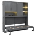 thumbnail image 2 of Lit Escamotable Mural Gris Format Simple avec Armoire de Rangement - Lit Pliant Gain de Place, 2 of 8