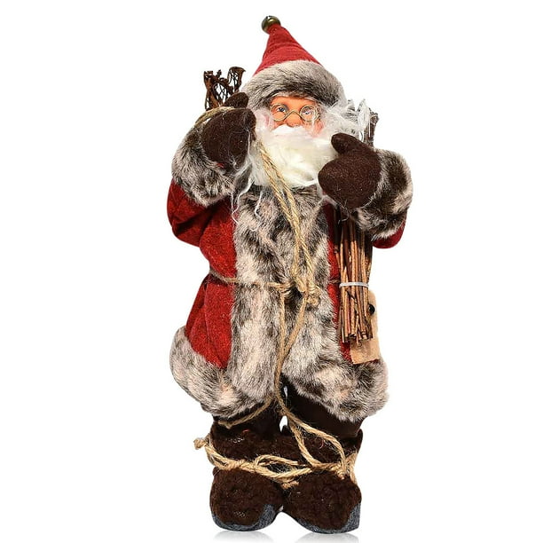 Billuyoard 11in Regalo de Año Nuevo Muñeco de Papá Noel Decoraciones para el hogar Regalos Navidad Juguetes para niños Adornos Feliz Navidad Kits de decoración para fiestas No.03