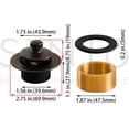 thumbnail image 7 of SENTO Bronze Lift and Turn Bathtub Drain Assembly Stopper Kit, Fit Both 1-1/2 Inch or 1-5/8 Inch Strainer and Stopper, Heavy Duty Metal with Matching Screws, Easy Installation, Oil-Rubbed Bronze, 7 of 7