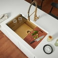 thumbnail image 3 of Ruvati 27in Polished Brass Matte Gold Workstation Undermount Kitchen Sink Single Bowl, 3 of 13