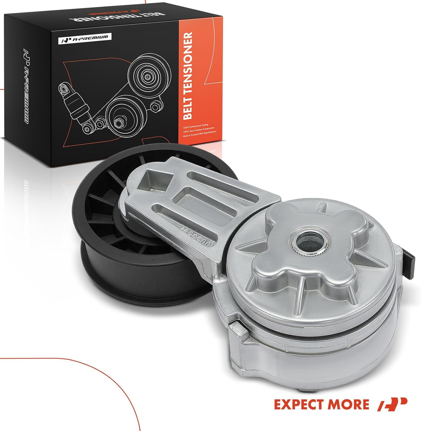 A-Premium Belt Tensioner Assembly with Pulley Compatible with Chevrolet Corvette 1988-1991