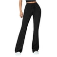 thumbnail image 3 of Fleece Lined Winter Pants High Waisted Loose Fit Thermal Yoga Pants Trousers for Women Casual Lounge Warm Joggers Sweatpants Winter Warm Gifts for Women | Sopatenor,Black XS, 3 of 9