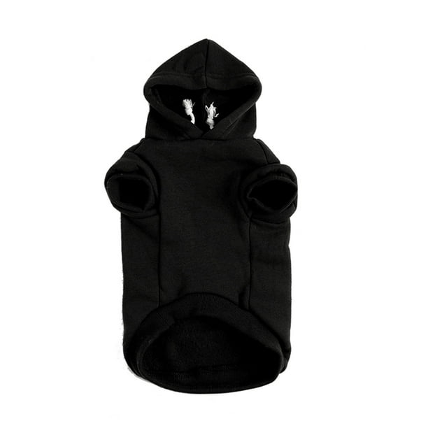 Sudadera para Perros con Capucha Ropa de Primavera/Otoño/Invierno Abrigo Cálido Negro XXL