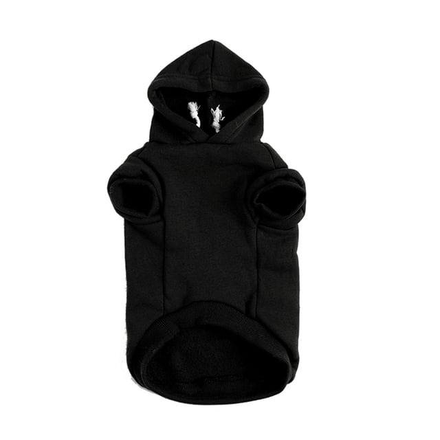 Sudadera para Perros con Capucha Ropa de Primavera/Otoño/Invierno Abrigo Cálido Negro XXL