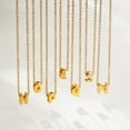 thumbnail image 3 of Custom Bubble 3D Letter Necklace Name Beads Necklace 18K Gold Plated Dainty Initial Personalized Necklace for Women Mom Mother Girlfriend Initial Alphabet A-Z, 3 of 13