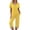 #09 Yellow 【Mix & Rotate: Stock Up On All-Season Soft Loungewear】, variant on Women's Two Piece Pajama Sets, Lightweight Breathable Relaxed Cut, V-Neck Short Sleeve Top Matches Capri Length Pants, Comfortable Pajama Party Lounge | TruHer,Army Green L