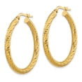 thumbnail image 2 of 14K Yellow Gold Earring Hoop Women'S Diamond-Cut 33.25 mm 32.25, 2 of 3