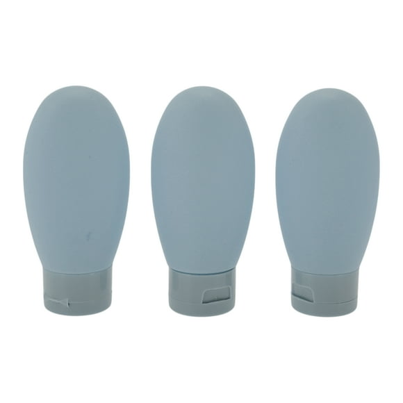 Conjunto de Contenedores de Viaje de 3 Piezas Unique Bargains Botellas de Viaje Portátiles Azules