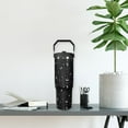 thumbnail image 5 of goth water bottle with handle gothic tumbler with lid and straw halloween insulated tumbler witch travel mug (star moon, 30oz), 5 of 6