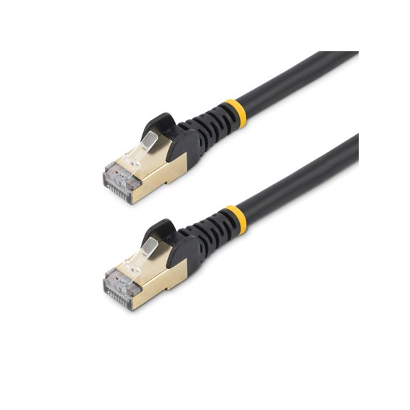StarTech 30 ft CAT6a Ethernet Cable - 10 Gigabit Shielded Snagless RJ45 100W PoE Patch Cord - 10GbE STP Category 6a Network Cable - Black - - UL, TIA (C6ASPAT30BK)