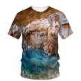 thumbnail image 1 of Summer Fashion New Creative Karst Cave graphic t shirts For Men Casual Personality Trend Print O-neck Short Sleeve Tees, 1 of 5