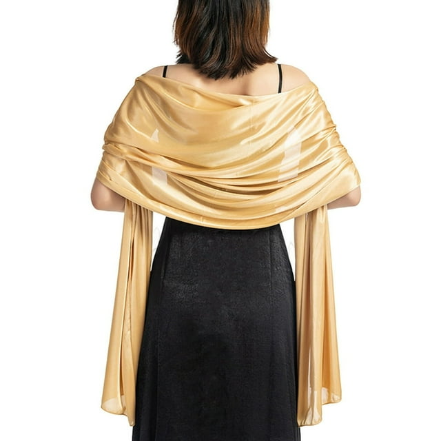 Bridesmaid Wrap Solid Color Smooth Ladies Pure Color Anti-Sun Bride Shawl for Wedding