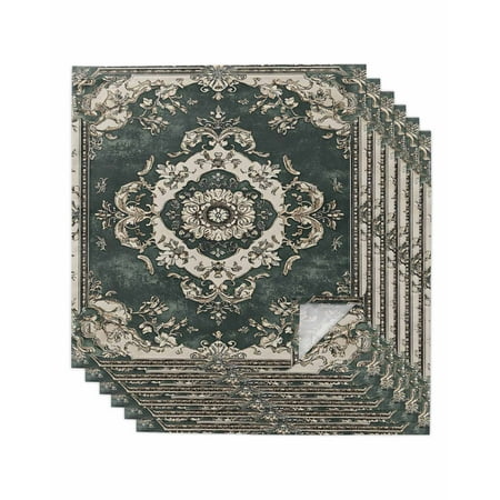 

Green Boho Cloth Napkins Set of 6 Vintage Southwestern Geometric Abstract Washable Reusable Dinner Cocktail Napkin for Kitchen Party Wedding Banquet Holiday Baby Shower Table Decor