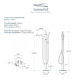 thumbnail image 5 of Transolid T4250-WH/BN Blythe Floor Mounted Tub Filler with Hand Shower in White/Brushed Nickel, 5 of 15