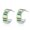 Silver, variant on Green Enamel C Shape Stud Womens 925 Silver Stud Earrings 2 Color-Silver