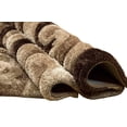 thumbnail image 4 of HR HANDCRAFT RUGS, Brown shag Rug 5X7 for Living Room Decor 2021 Rug Trends Bright Modern Swirls Pattern, 3-D Hand Curved Shaggy Rug Chocolate Coco/Chocolate/Brown, 4 of 7