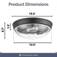 thumbnail image 4 of Prominence Home Madelyn 13" Matte Black Flush Mount Light with Round Clear Glass Shade, 4 of 6