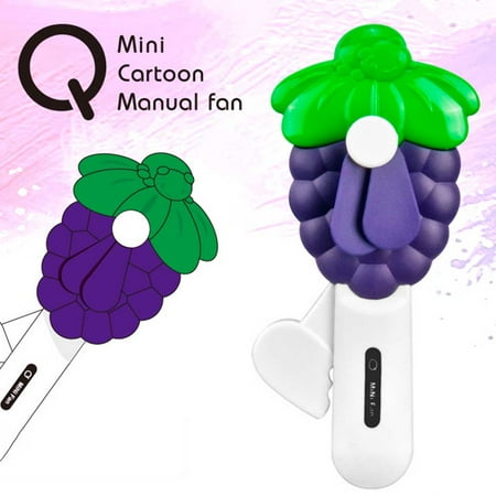

Dallas 4Pcs Kids Children Grape Carrot Strawberry Hand Press Manual Cooling Fan Cooler