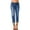 Light Blue, variant on Women's High Waist Cropped Jeans with Raw Hem Stretch Denim Slim Fit Casual Pants for Everyday Wear