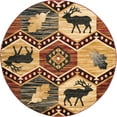 thumbnail image 2 of Rugs.com Pioneer Collection Rug – 8 Ft Round Multi Medium-Pile Rug Perfect For Kitchens, Dining Rooms, 2 of 9