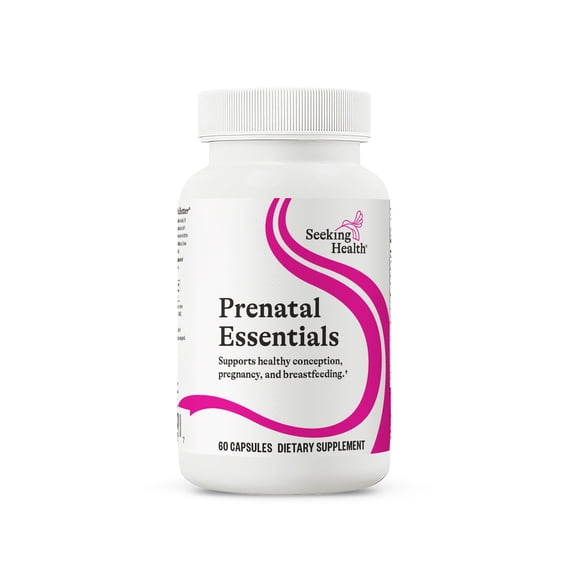 Seeking Health Prenatal Essentials - Brain Health Support Supplement with Vitamin B12 & K2 - Folate Supplement for Pregnancy & Prenatal Support - 60 Capsules