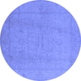 thumbnail image 1 of Ahgly Company Indoor Round Oriental Blue Traditional Area Rugs, 5' Round, 1 of 4