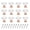 Rose Gold, variant on Drawer Knobs Diamond Shaped Crystal Glass 30mm Cabinet Knobs Pull Handles (30mm, 25 Pack, Black)