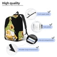 thumbnail image 4 of Honeii Sunflower Gnomes Print Canvas College Laptop Backpack, Durable Rucksack Travel Notebook Bag School Backpack Book Bag for Men Women-Medium, 4 of 7