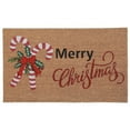thumbnail image 1 of Coir Door Mat (Candy Cane - Merry Christmas), 1 of 3