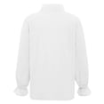 thumbnail image 6 of YunPes Girls Tulle Mock Neck Blouses Puff Sleeve Floral Ruffle Front Shirt with Bow Tie Kids Elegant Button Down Shirts Uniform Tops, 6 of 6