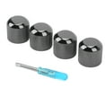 thumbnail image 3 of Guitar Tone Volume Knobs, Professional Dome Guitar Knob 4Pcs Replacement Holed  for Bass Black,Silver, 3 of 8