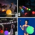 thumbnail image 6 of 30/40cm Light Up Beach Balls, Glow in The Dark Balls with Pool Toys, Gas Emitting Light Bulb LED Light, RGB Color Changing Floating Pool Light, Shower and Play Light Decorative Light Water Float Light, 6 of 7